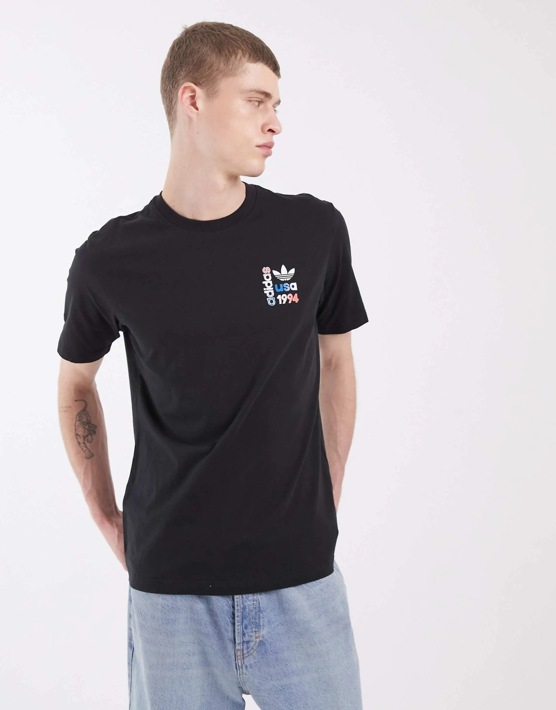adidas Originals World Cup 94 crest graphic t-shirt in black