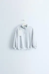 ZARA TIMELESS - PLAIN ZIP-UP SWEATSHIRT