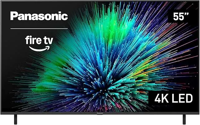 Panasonic W70 Series (2025 Model) 55" LED 4K Ultra HD Smart Fire TV, Press & Ask Alexa, Apple AirPlay, HDR10+, HDMI 2.1, and Bluetooth Support - 55W70BP