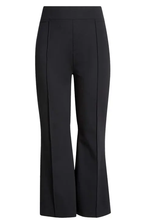 High Waist Flare Leg Stretch Ponte Pants