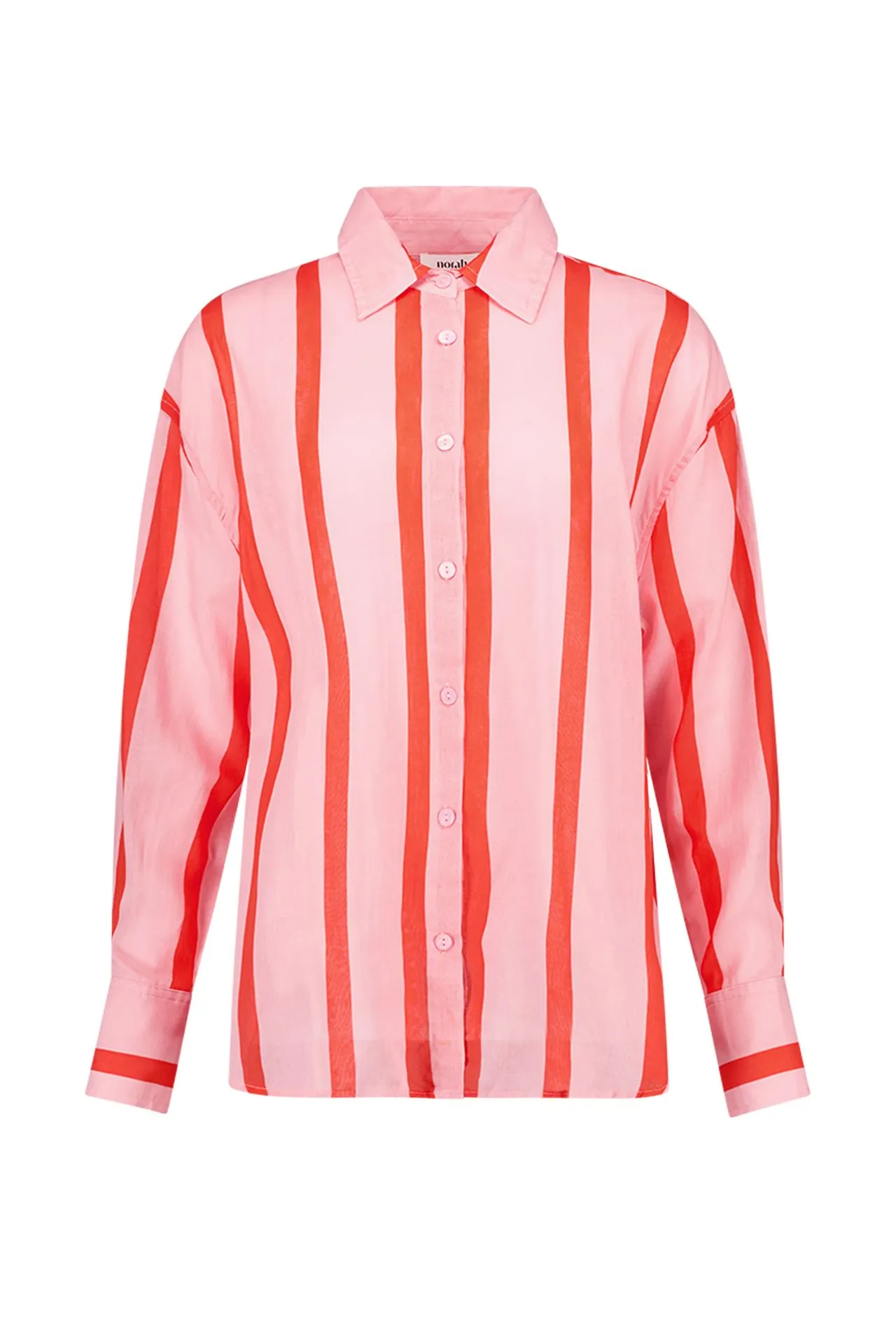 Roze gestreepte blouse