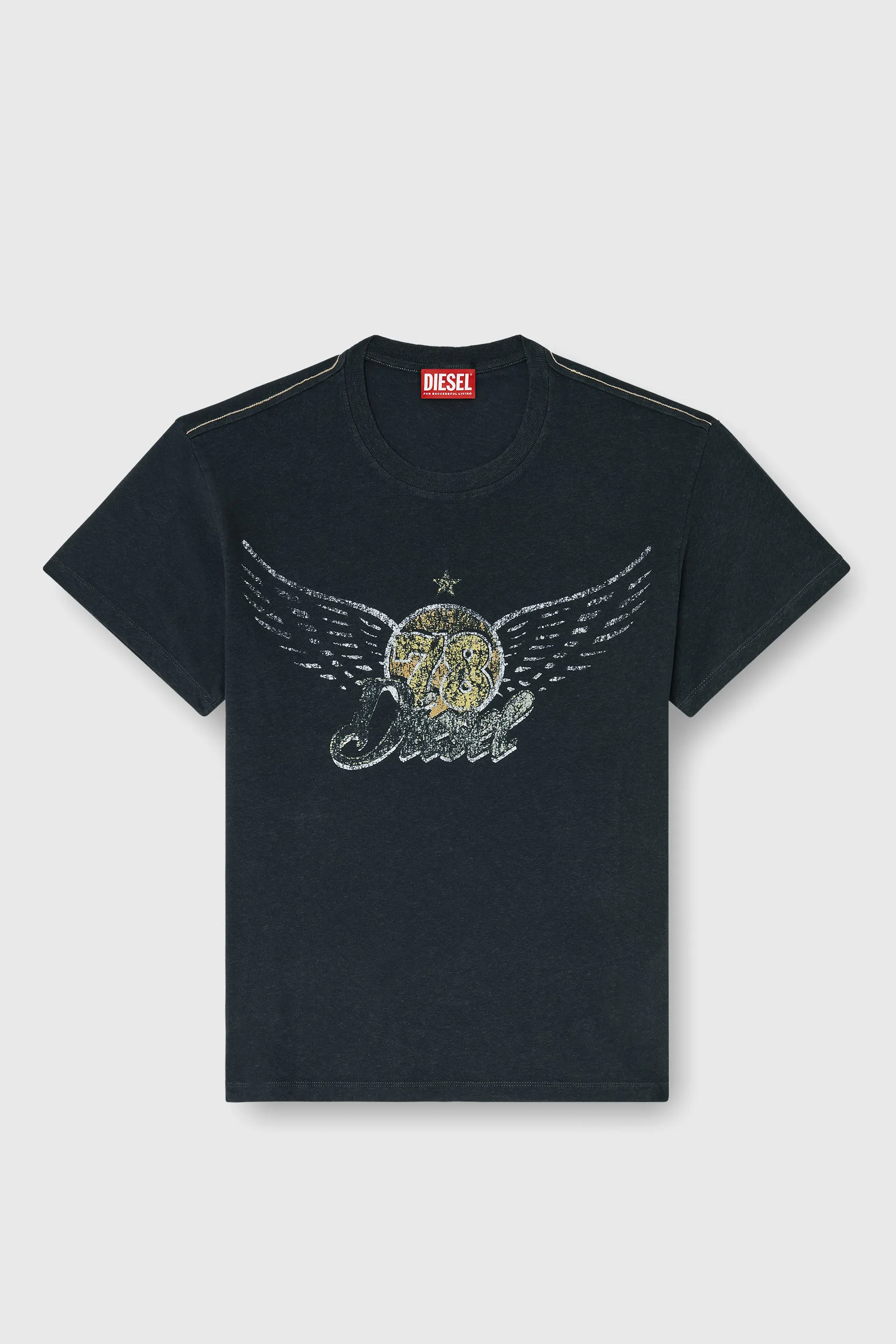 Cotton-hemp T-shirt with concert graphics