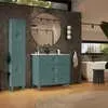 Mueble de baño con lavabo New Sphere Blanco brillo 80x45 cm con 3 cajones