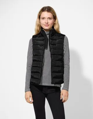 Gilet trapuntato - Cuciture impunturate - nero