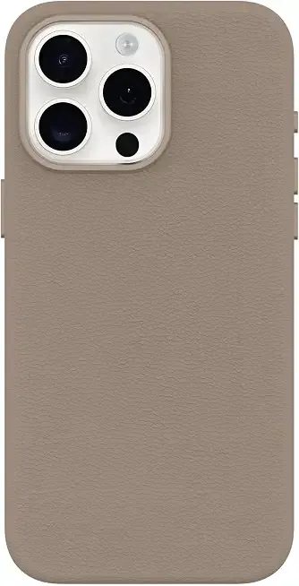 OtterBox iPhone 15 Pro Max Case with Cactus Leather, MagSafe, 3X Drop Protection (Cottonwood)