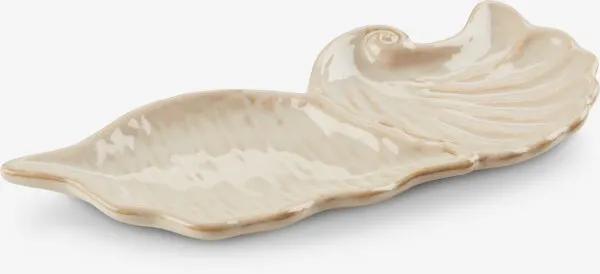 Dienblad TORTUNA B10xL25cm schelpvorm beige