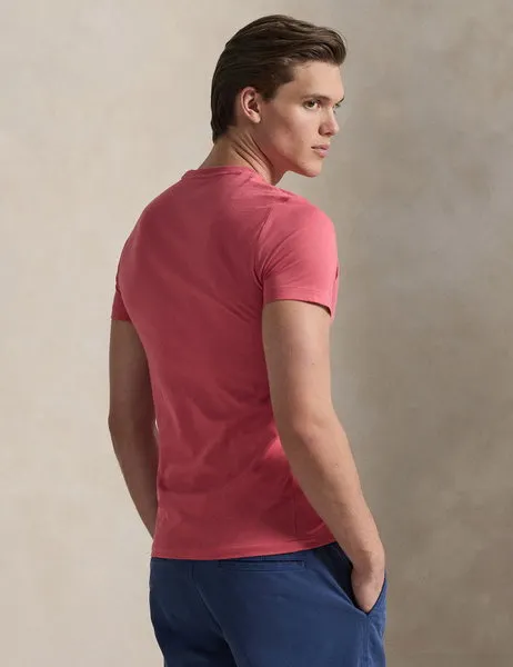 Custom Slim Fit Jersey Crewneck T-Shirt Red Sky