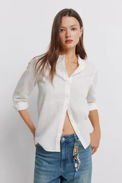 Camisa manga larga mao lino