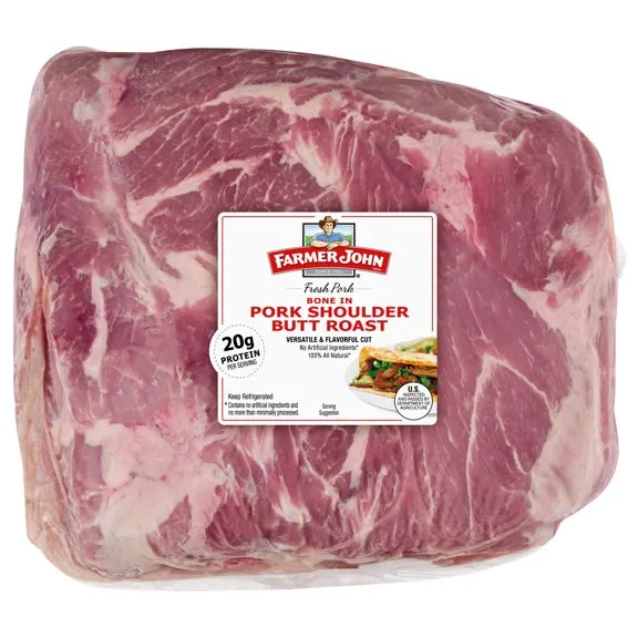 Farmer John, Pork Shoulder Butt Roast, 4.9-10lbs (Fresh), 20 Grams of Protein per 4 oz Serving $18.82 $2.24/lb