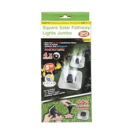 Solar-Powered Integrated LED Landscape Light - 2 Pack