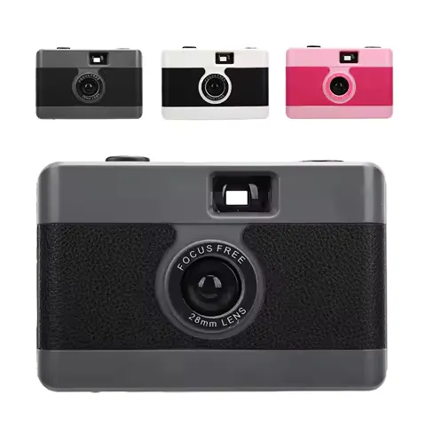 35mm Film Camera Vintage Style Reusable Camera Built in Flash for Travel Photography