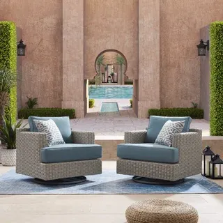 Sirio Niko 2-pack Outdoor Patio Swivel Chair Set