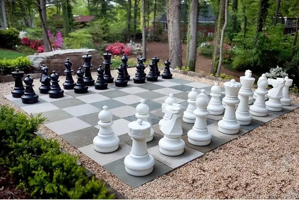 MegaChess Giant Chess Set Game with 25" Tall King - A Large Chess Set Yard Game for Families Looking for Outdoor Jumbo Games - 32 Large Pieces Made from Durable HDPE (Board Not Included)