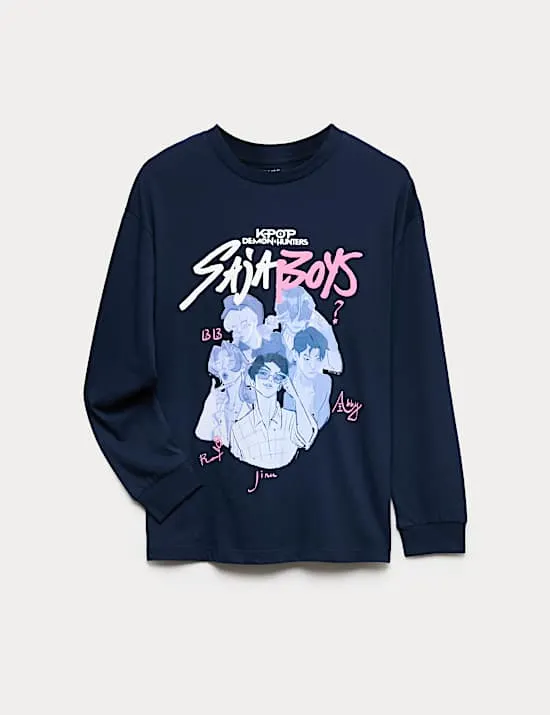 K-Pop T-Shirt mit hohem Baumwollanteil (6–16 J.)