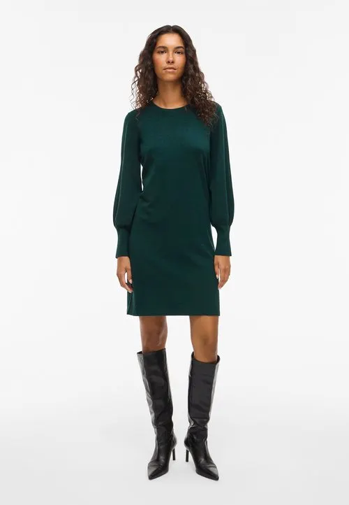 VIKERRY O NECK DRESS - Strikket kjole - ponderosa pine