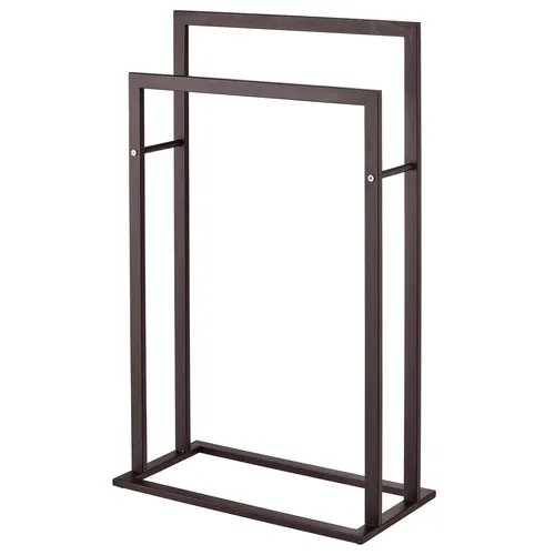 2-Tier Bronze Freestanding Towel Rack