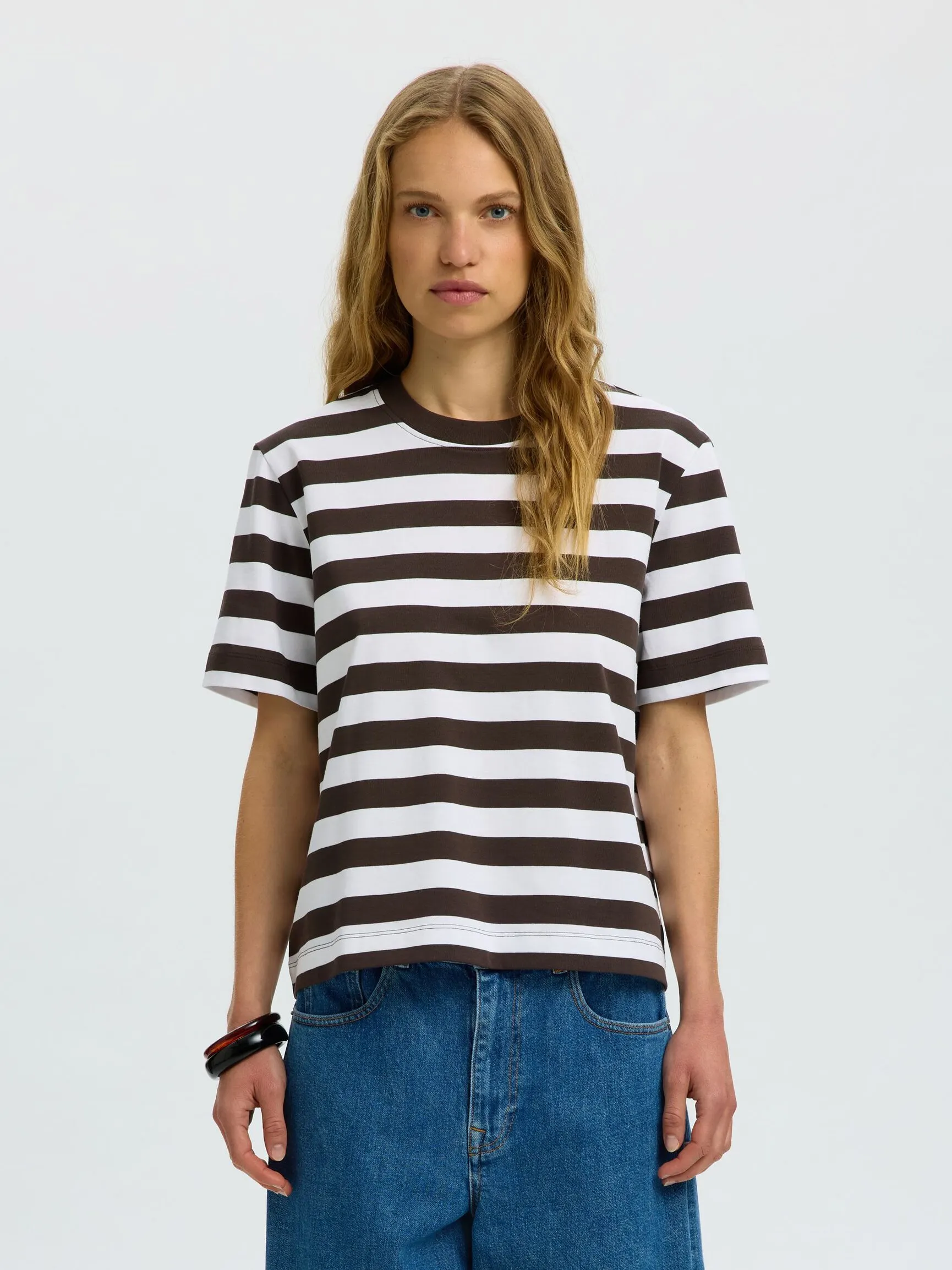 STRIPETE BOXY FIT T-SKJORTE
