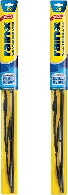 Rain-X 820149 WeatherBeater Wiper Blades, 22" Windshield Wipers (Pack of 2), Automotive Replacement Windshield Wiper Blades That Meet Or Exceed OEM Quality And Durability