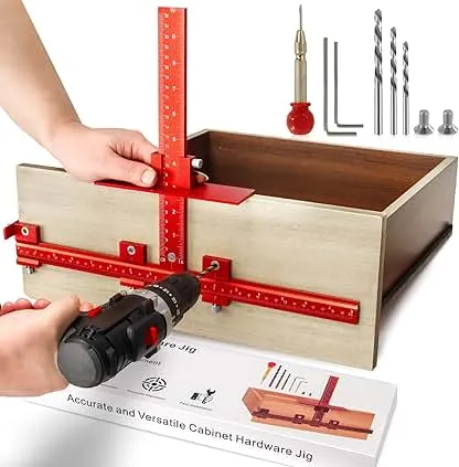 DOCXCDO Aluminum Cabinet Hardware Jig Tool for Handle…