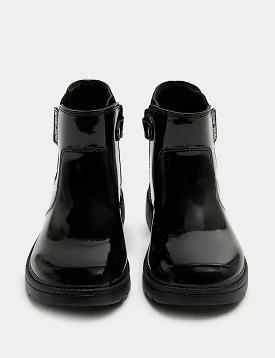 Kids' Leather Chelsea School Boots (8 Small-2 Large)