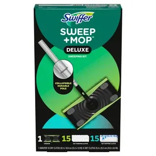 Swiffer Sweep + Mop Deluxe Sweeping Kit, 1 Sweeper + 30 Refills