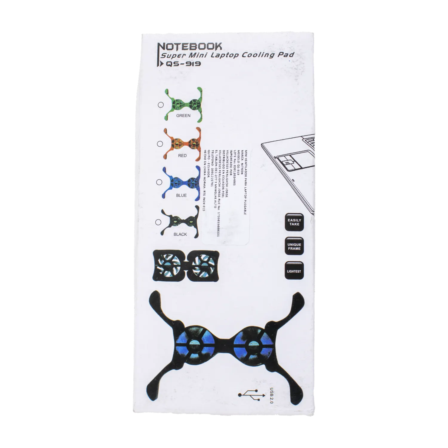 Mini Ventilador Laptop MEETION QS-919