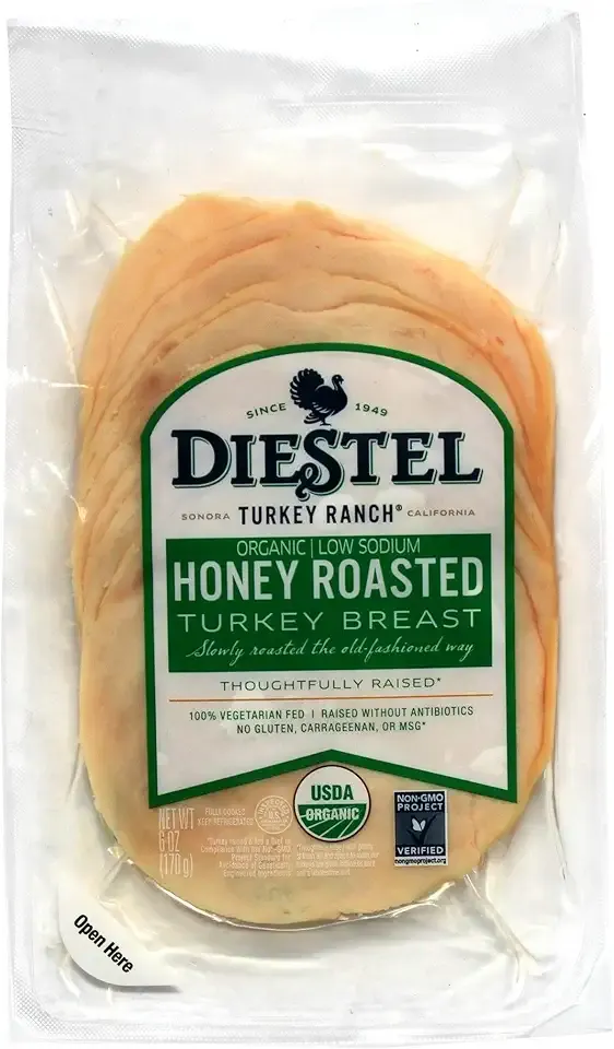 Diestel Turkey, Organic Sliced Honey Roast Breast, 6 oz