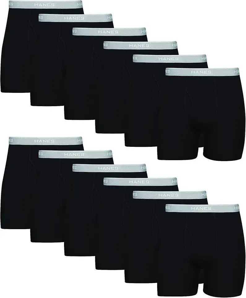 mens Underwear Boxer Briefs Pack, Cool & Breathable Cotton Moisture-wicking Underwear for Men, No Ride Up