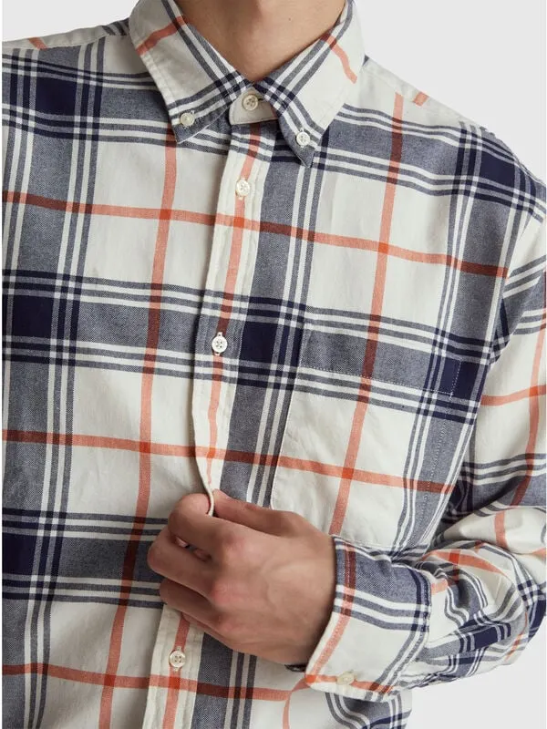 Flannel button-down shirt