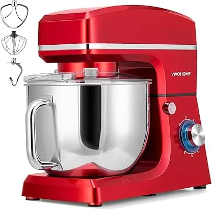 VIVOHOME 7.5 Quart Stand Mixer, 660W 6-Speed Tilt-Hea…