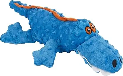 goDog Gators Squeaky Plush Dog Toy with Chew Guard Tec…