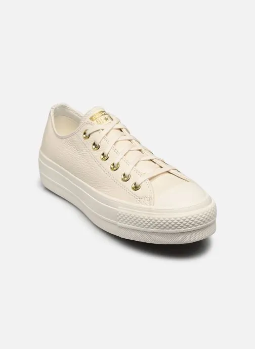 Sneakers Chuck Taylor All Star Lift Leather Ox dames wit