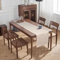 Jacquard-Tischläufer mit Goldeffekt - Beige/Gold