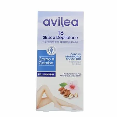 Strisce Depilatorie Corpo e Gambe Pelli Sensibili 16pz