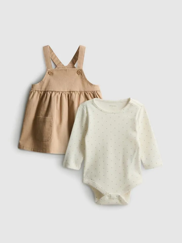 0–18 mois | Body manches longues et robe chasuble nouveau-né