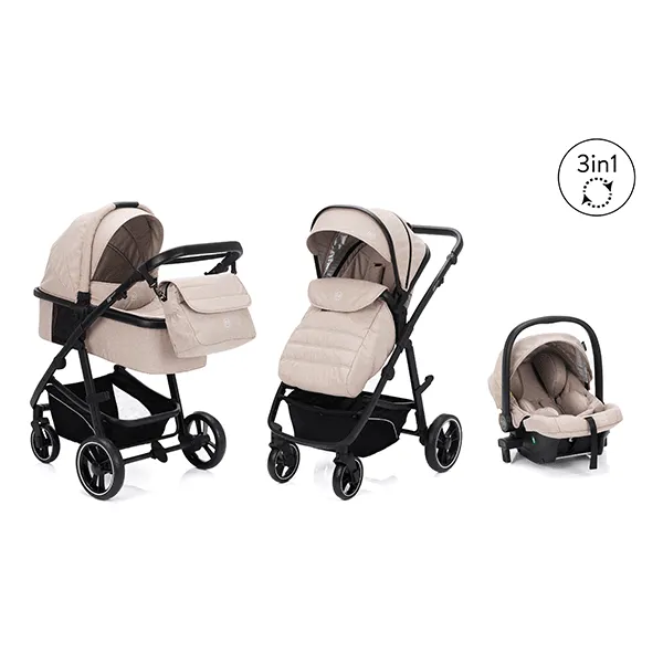 Fillikid | Jaguar Vognpakke + bilstol | Natur Melange