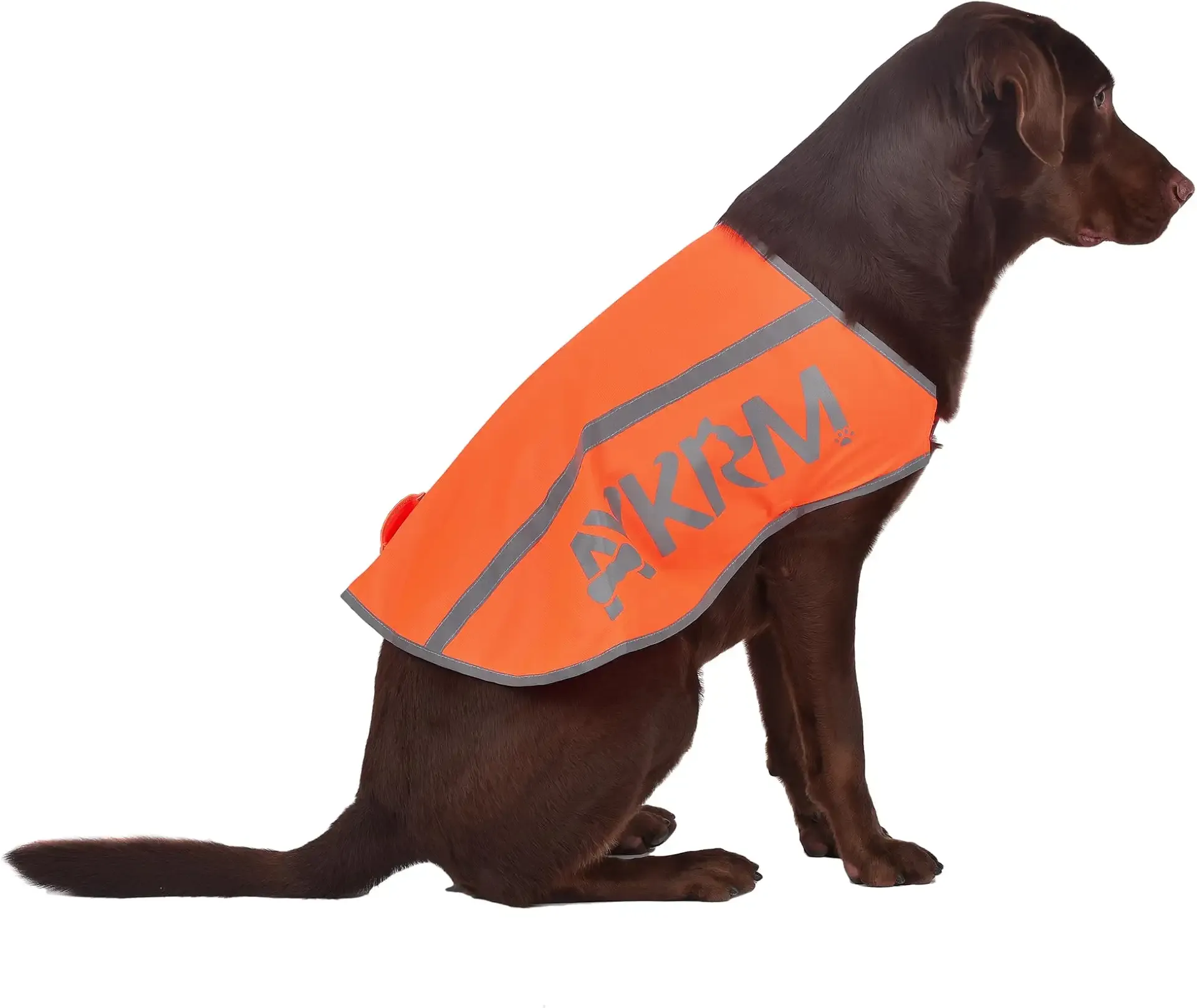 Orange Reflective Dog Vest for Large Breeds, High Visibility Dog Safety Vest Harness with Removable Bell Keep Safe from Hunting, Training & Cars Accidents