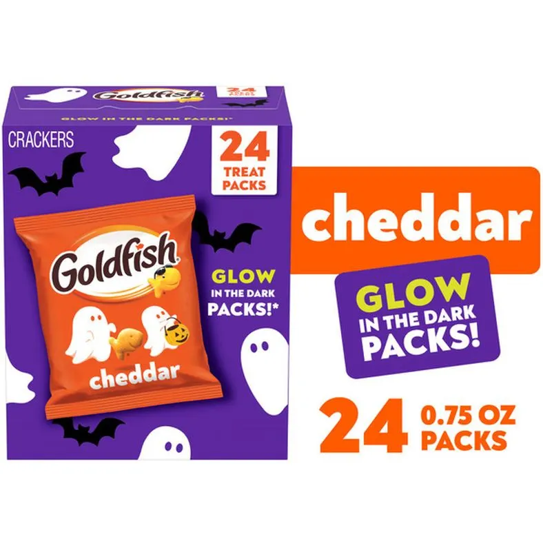 Pepperidge Farm Goldfish Cheddar Baked Snack Crackers Packs - 24 Treat Packs