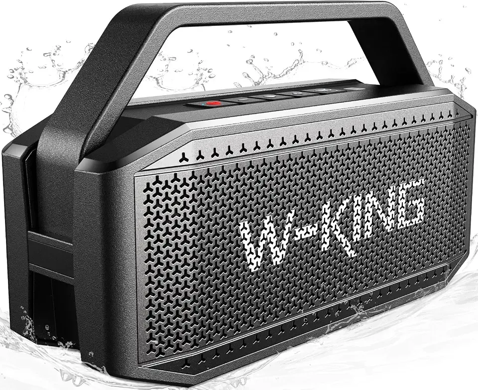 W-KING Loud Bluetooth Speaker, 100W Max IPX6 Portable Waterproof Outdoor Speakers Bluetooth Wireless 108dB Large Rugged Floating Boombox, 60W Deep Bass Subwoofer/40H/TF/AUX/Custom EQ for Party Camping