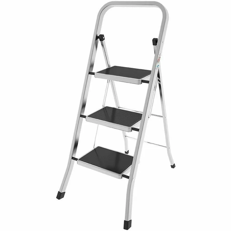Sgabello Scala in alluminio 3 gradini Factotum