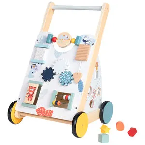 Chariot de marche et d'activités en bois Happy Wild