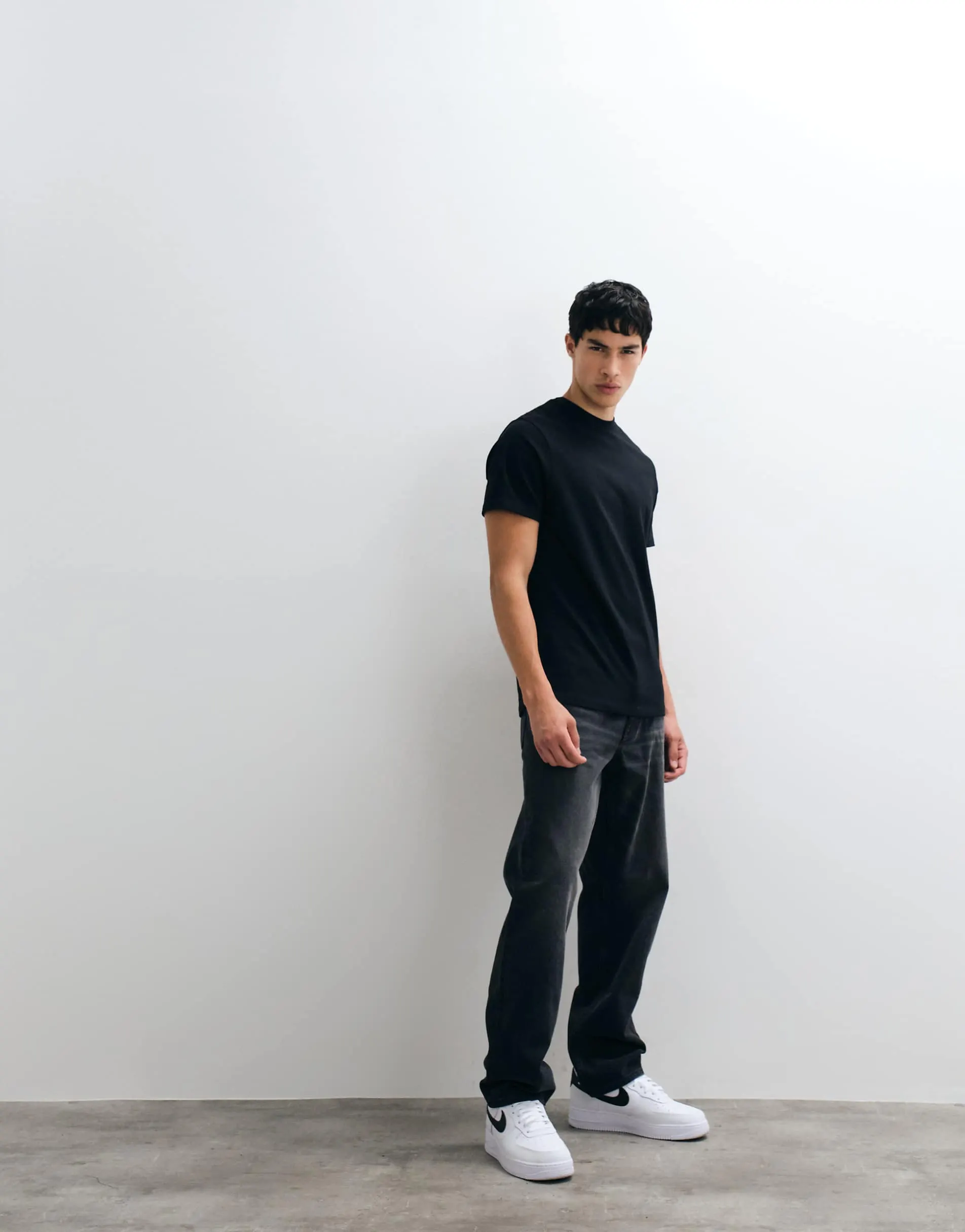 ASOS DESIGN straight jeans in washed black