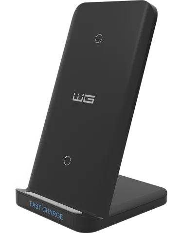 Bezdrátová nabíječka stolní stojánková 20W/20W černá