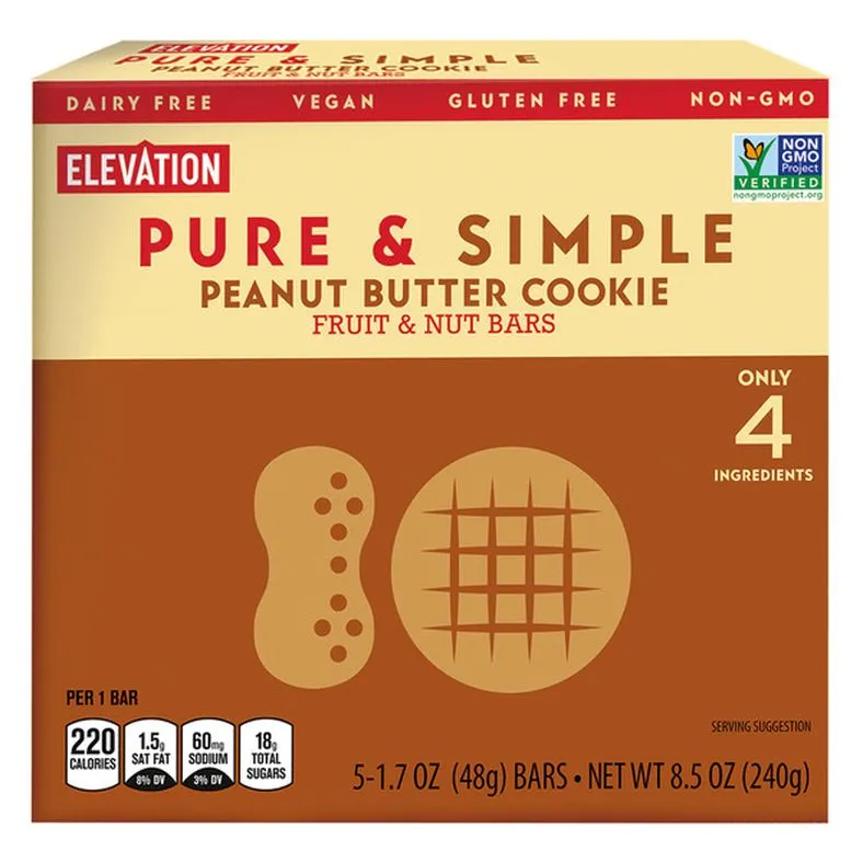 Elevation Peanut Butter Cookie Pure & Simple Bar