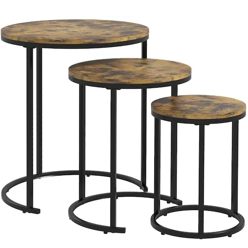 3-piece Stacking Side Table Set