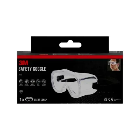 Vernebrille 4800c1 klar sprutsikker tettsittende
