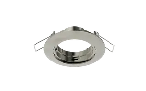 Portafaretto da incasso in alluminio NEW REMI GU10 nichel tondo IP20