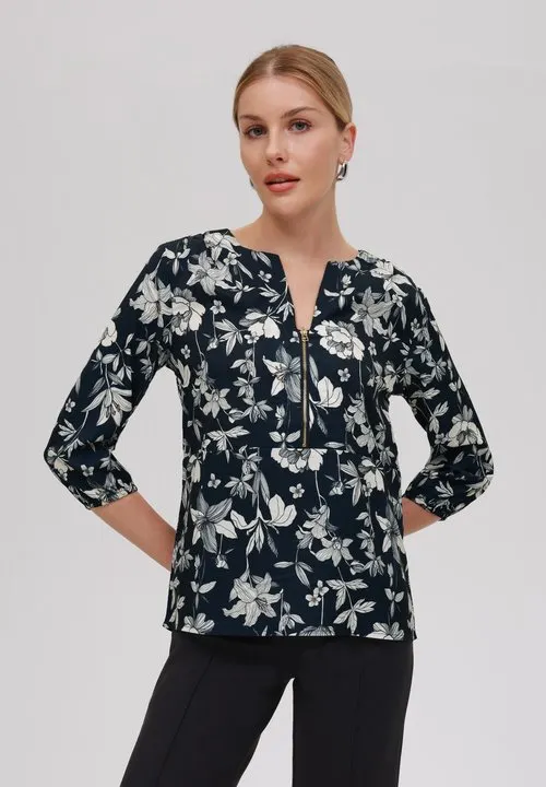 Anna Field Bluse - navy/white