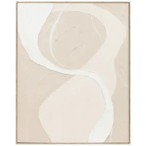 Relief Wandbild - creme - Boho - 80x100 cm