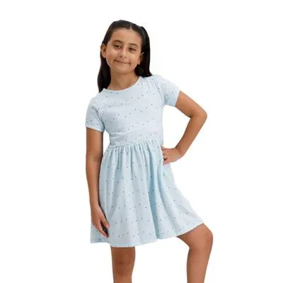 Vestido Fantastic Niña Cuello Redondo Diseño Full Print